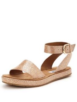 Clarks Romantic Moon Leather Flat Sandal